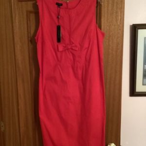 Talbots red sheath dress